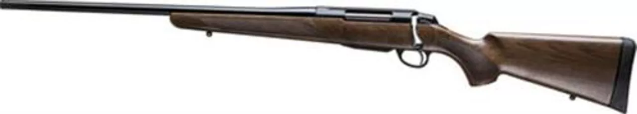 Tikka T3X Hunter Left-Handed, .308 Win, 22.4″, 3rd, Wood Stock, Blued