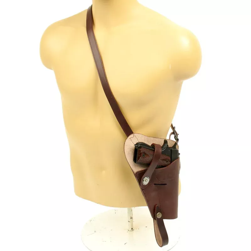 U.S. WWII M3 .45 1911 Pistol Leather Shoulder Holster- Chocolate Brown
