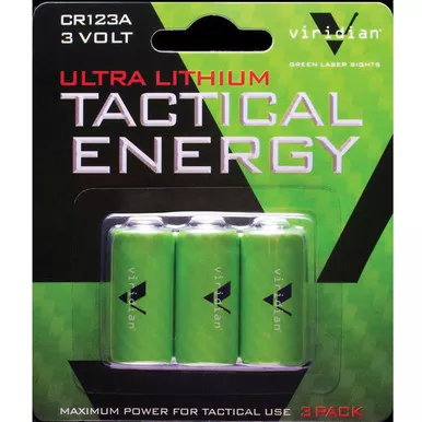 Viridian CR123A 3 Volt Lithium Battery 3PK
