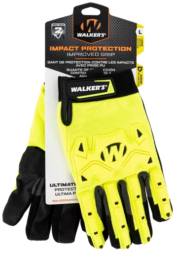 Walker's GWPSFHVFFPUIL2MD Cold Weather Gloves Medium Black/Yellow