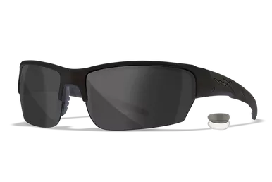 Wiley X WX Saint Sunglasses Matte Black Frame Smoke Gray/Clear Lens