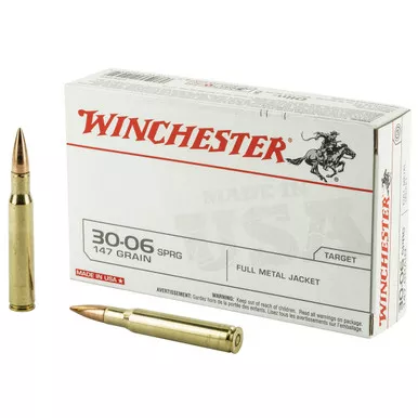 Winchester 30-06 Springfield Ammo 147 Grain Full Metal Jacket Box of 20