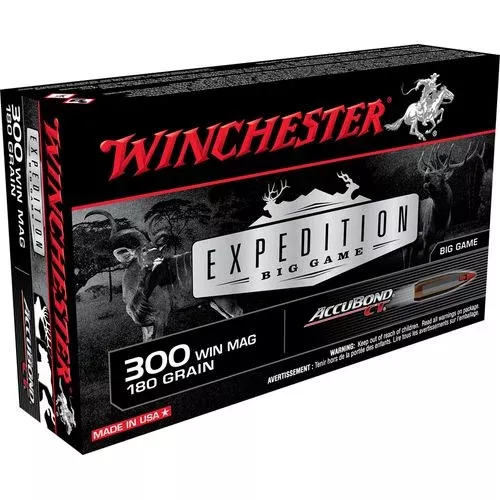 Winchester Ammo S300WMCT Expedition Big Game300 Win Mag 180 gr AccuBond CT 20 Bx/ 10 Cs