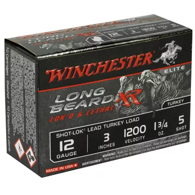 Winchester Long Beard XR 12 Gauge Ammo 3" 1-3/4 oz #5 Lead Shot Box of 10
