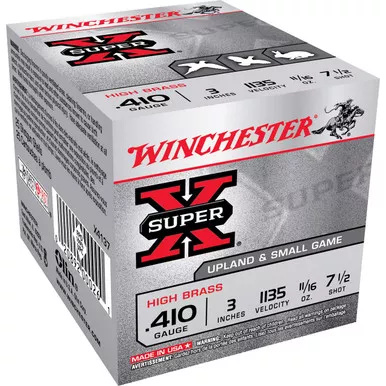 Winchester Super X Upland 410 Gauge Ammo 3" #7.5 Lead Shot 25/250