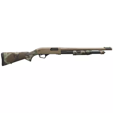 Winchester SXP Defender Pump 20 Gauge Shotgun 18" FDE Barrel Woodland Camo Stock