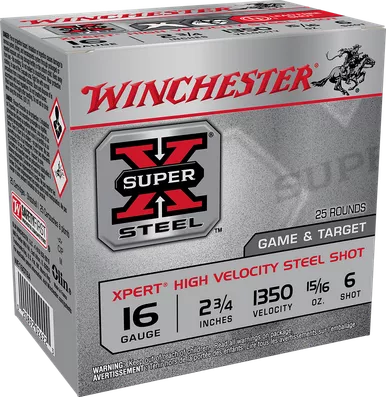 Winchester Xpert Steel 16 Gauge Ammo 2-3/4" #6 Shot 15/16 oz Box of 25