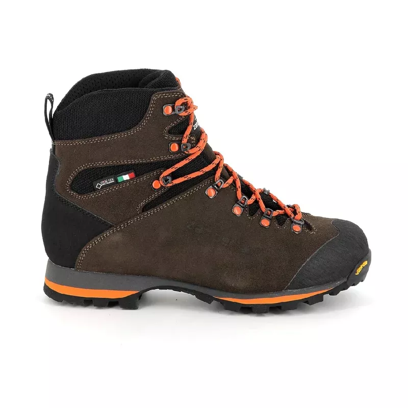 ZAMBERLAN 1103 STORM GTX COMFORT FIT HIKING BOOTS MENS DK BROWN/ORANGE US9