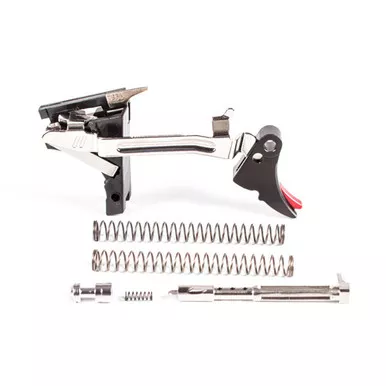 Zev Technologies Fulcrum Adjustable Trigger Kit Glock 17/19/26/34 Gen 1-4 Black/Red