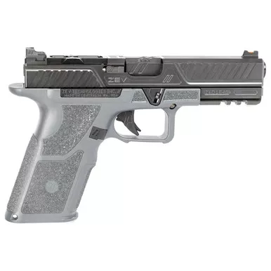 Zev Technologies OZ9 Combat Pistol 9mm Luger 4.5" Barrel 10+1 Round Black Slide Gray Grip