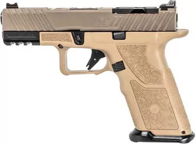 ZEV Technologies OZ9c Elite Pistol 9mm 10rd FDE Slide Black Barrel