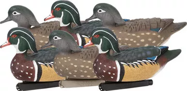 Zink Floater Wood Duck Decoy 6-Pack